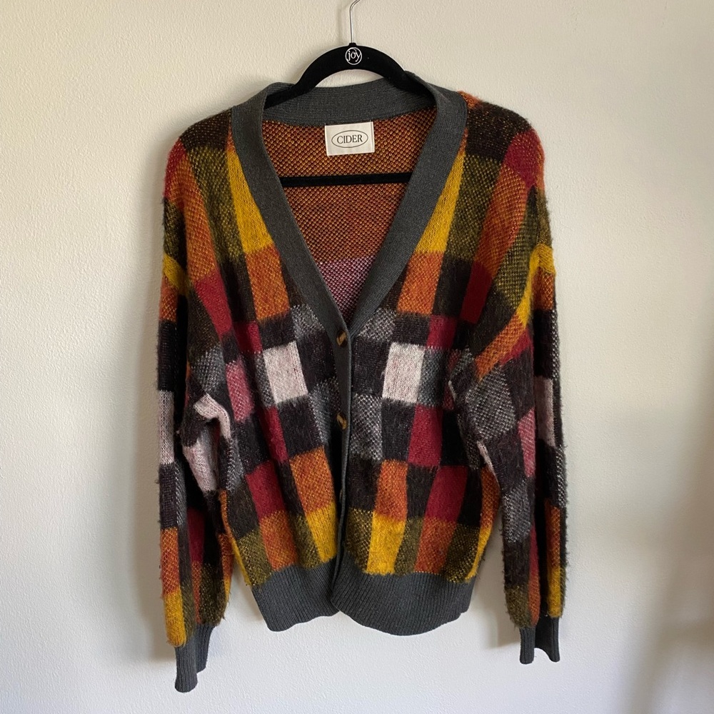 Oversized Checkered Cider Sweater